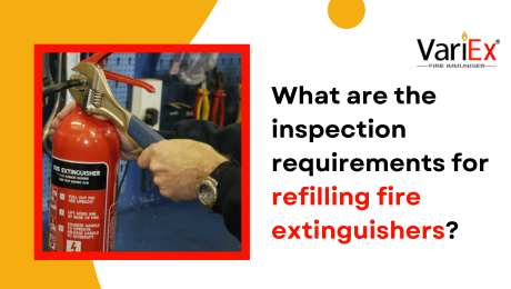 What are the inspection requirements for refilling fire extinguishers?